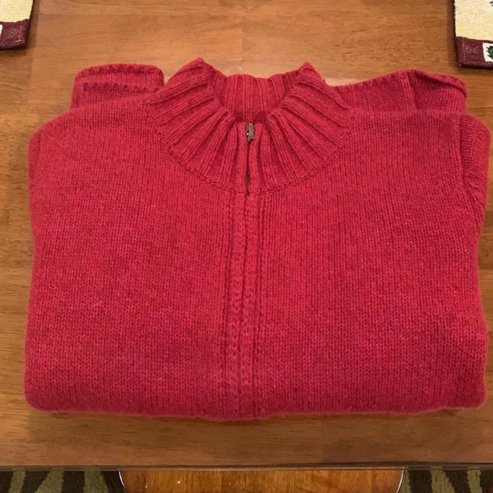 L.L. BEAN Long Sleeve Zip Up Crew Neck Sweater - Women’s XL - 0 YU13 - RN 71341